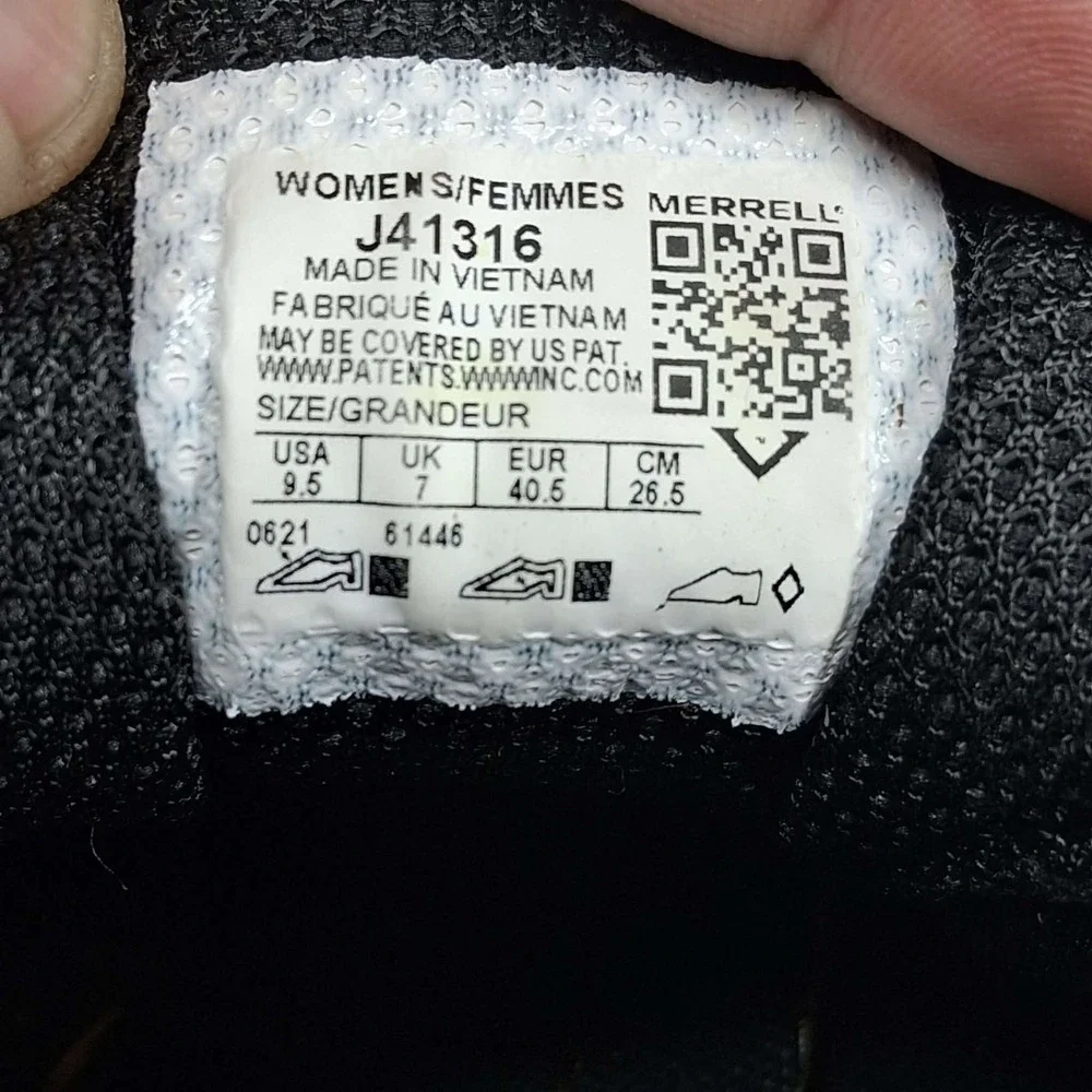 Merrell‎ Siren Edge 3 Womens 9.5 Hiking Shoes Black Blue Trail Sneakers J41316